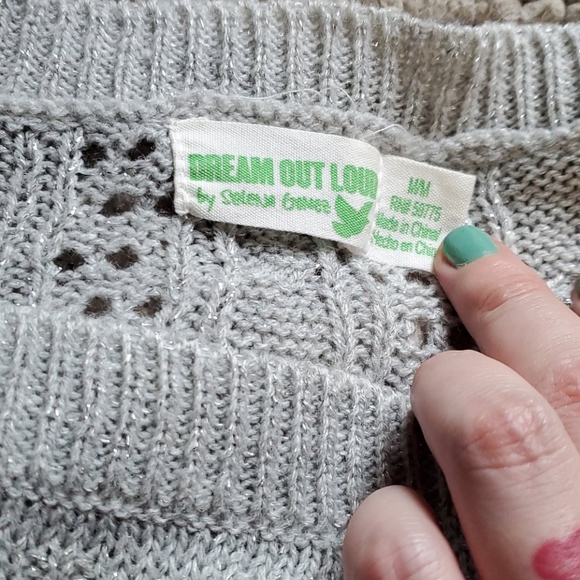 Glittery Grey Knitted Sweater - Picture 3 of 6